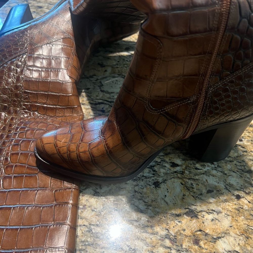 Vince Camuto x Fashion Jackson Tall Shaft Leather Boots Pearlanie - Cocoa - Picture 5 of 7